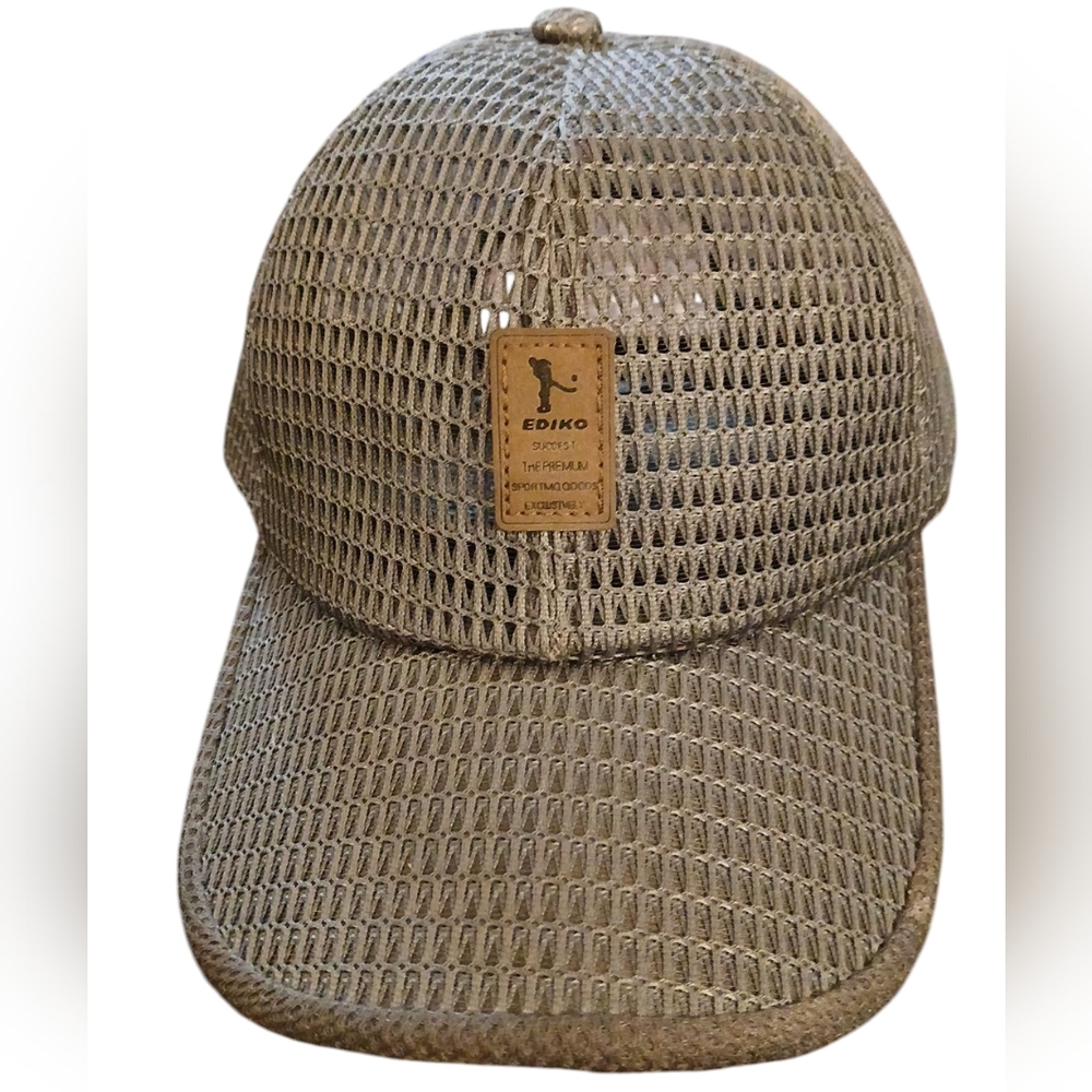 EDIKO GOLF CAP. Mens. Gray Mesh.